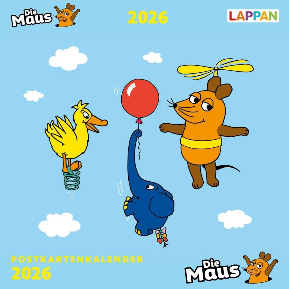 Cover: 9783830322016 | Der Kalender mit der Maus - Postkartenkalender 2026 | Lappan Verlag