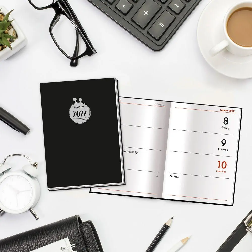 Bild: 4251901512116 | TRÖTSCH - Taschenkalender A7 Schwarz 2027 | Mini-Terminkalender | KG