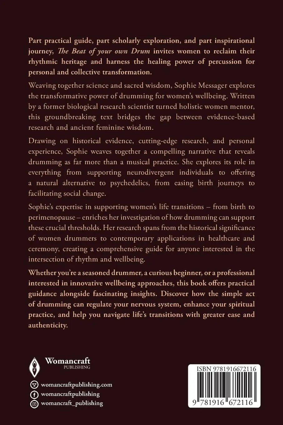 Rückseite: 9781916672116 | The Beat of your own Drum | Messager | Taschenbuch | Englisch | 2025