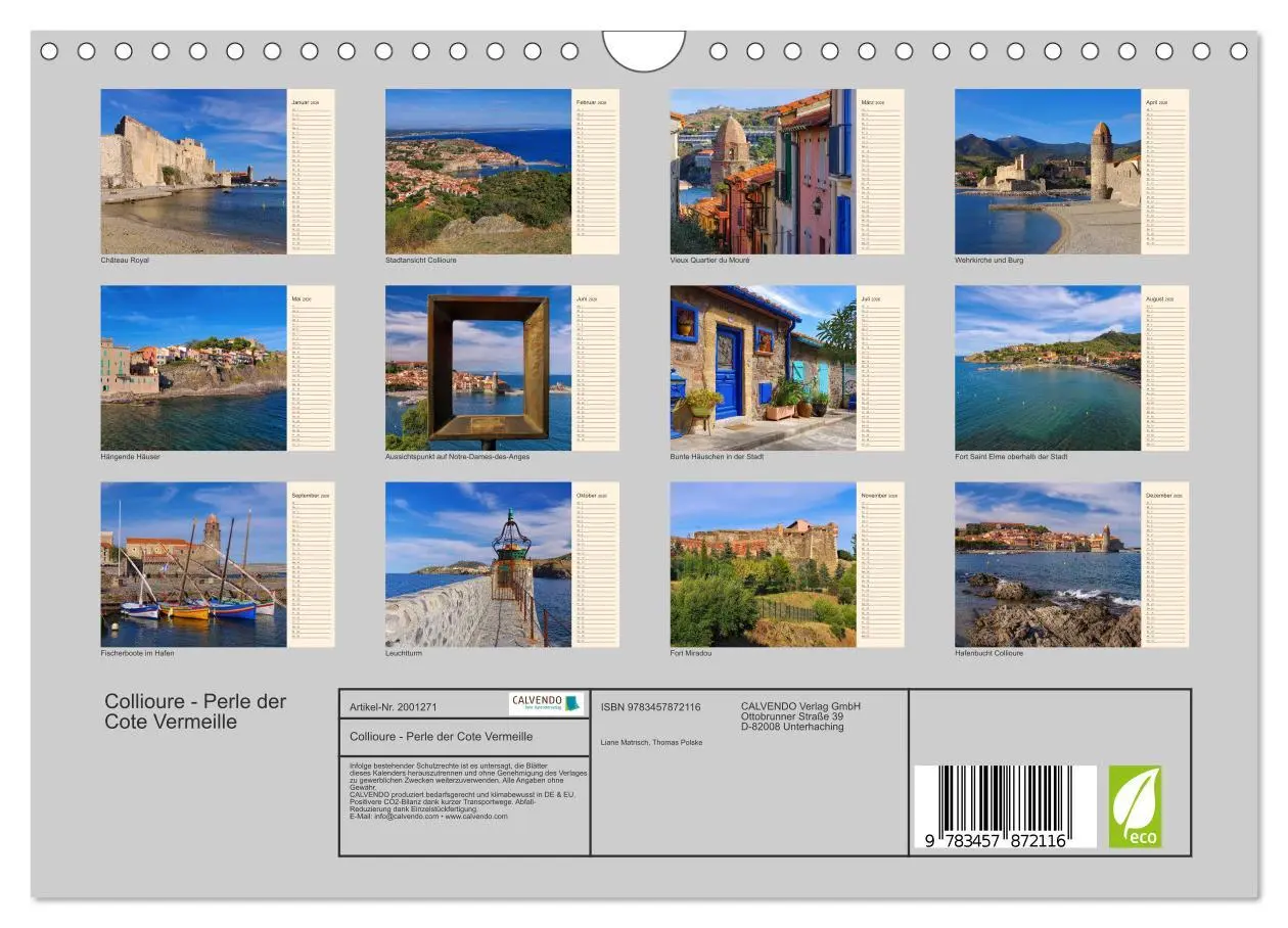 Bild: 9783457872116 | Collioure - Perle der Cote Vermeille (Wandkalender 2026 DIN A4...