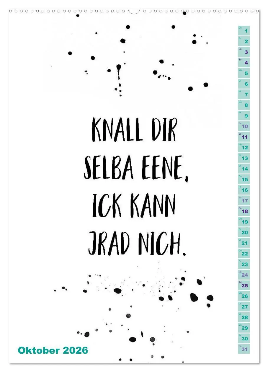 Bild: 9783516402216 | BERLINERISCH Lustige Sprüche (hochwertiger Premium Wandkalender...