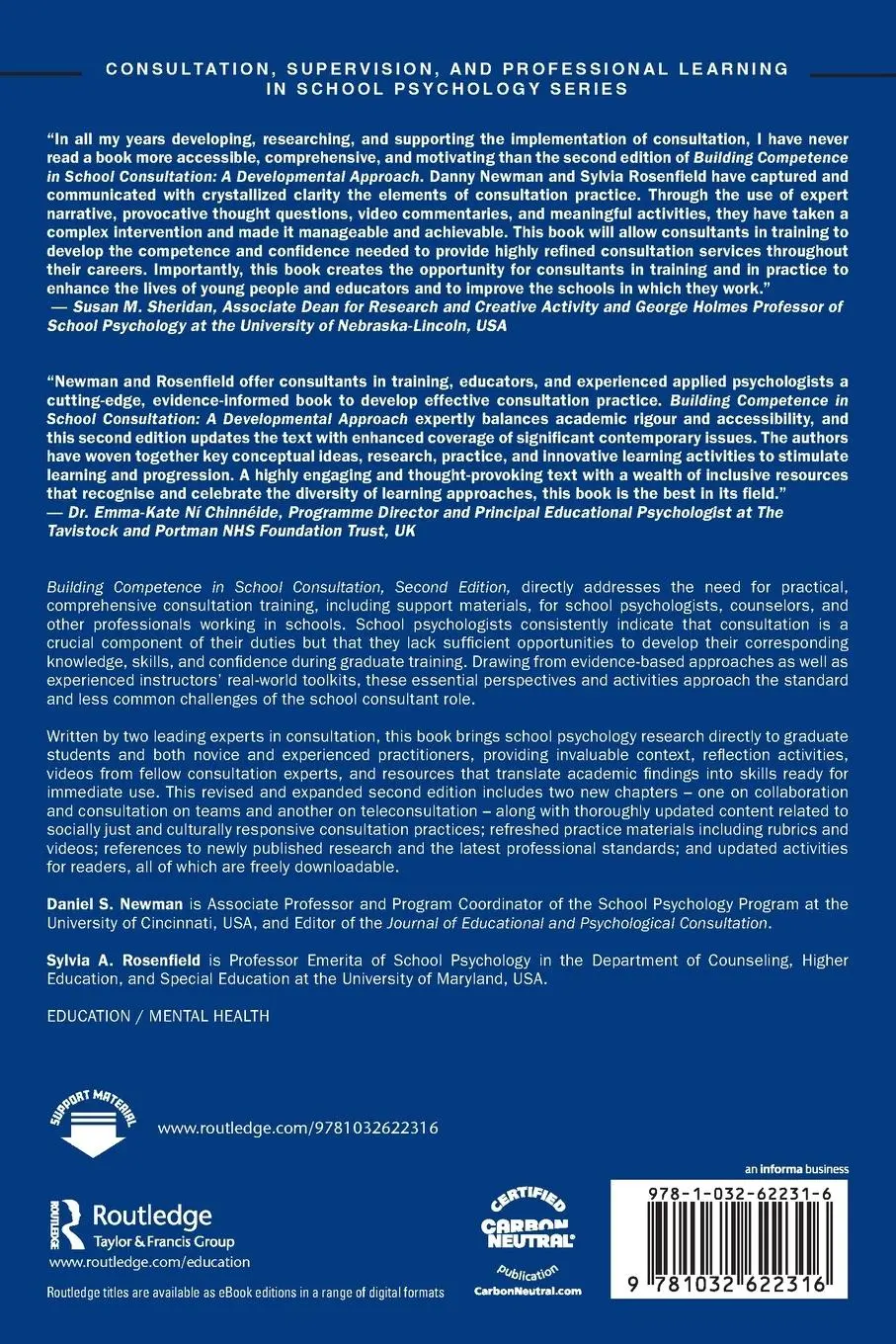 Rückseite: 9781032622316 | Building Competence in School Consultation | A Developmental Approach