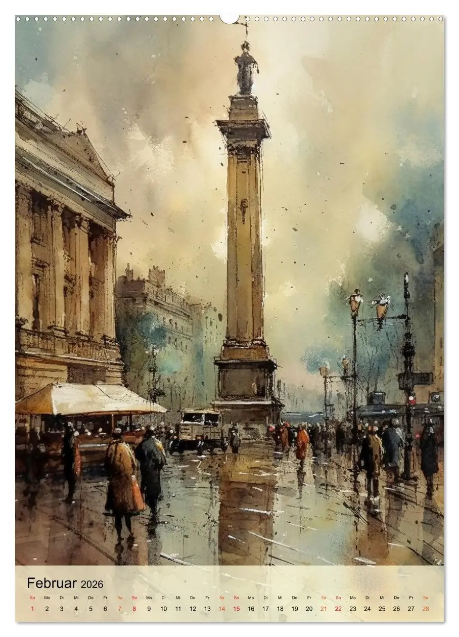 Bild: 9783516322316 | London - ein Regentag (hochwertiger Premium Wandkalender 2026 DIN...