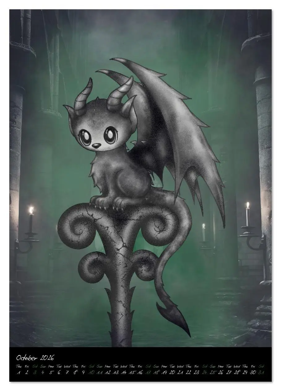 Bild: 9783516632316 | Gothic Fantasy Animals (Wall Calendar 2026 DIN A4 portrait),...