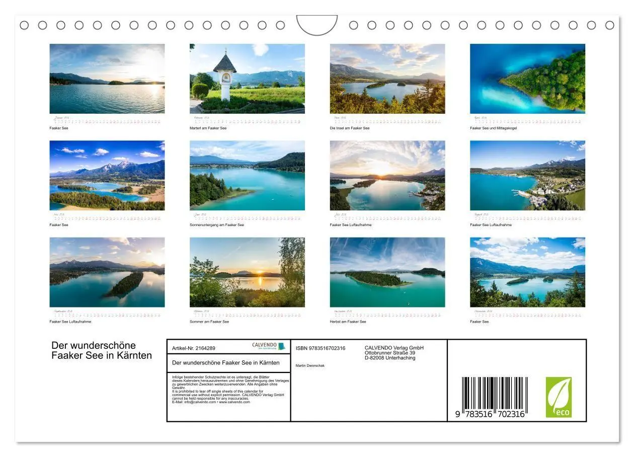 Bild: 9783516702316 | Der wunderschöne Faaker See in Kärnten (Wandkalender 2026 DIN A4...