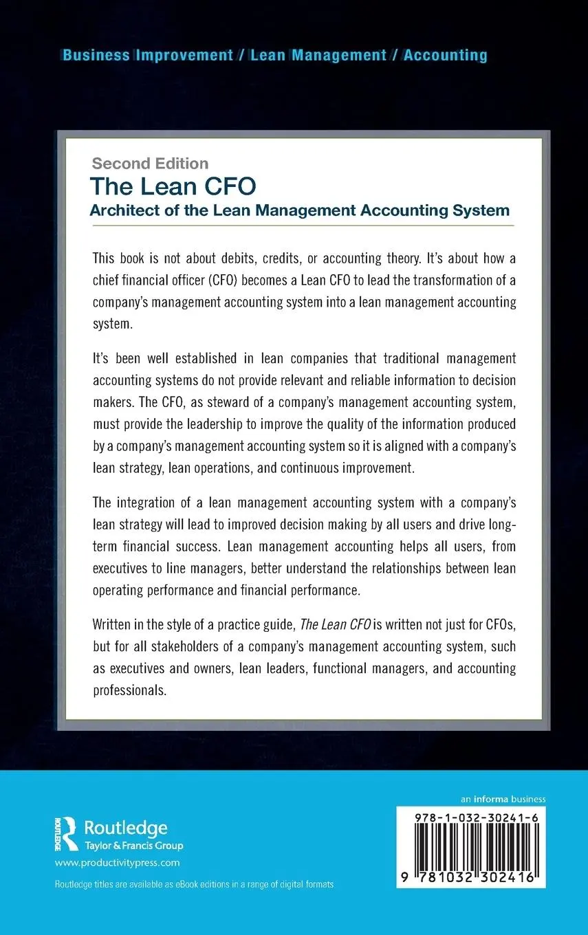 Rückseite: 9781032302416 | The Lean CFO | Architect of the Lean Management Accounting System
