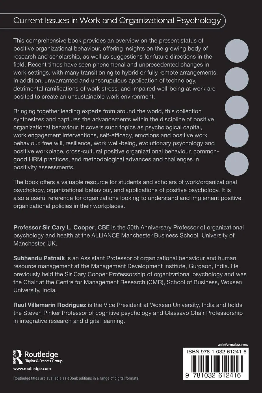 Rückseite: 9781032612416 | Advancing Positive Organizational Behaviour | Cary L. Cooper (u. a.)