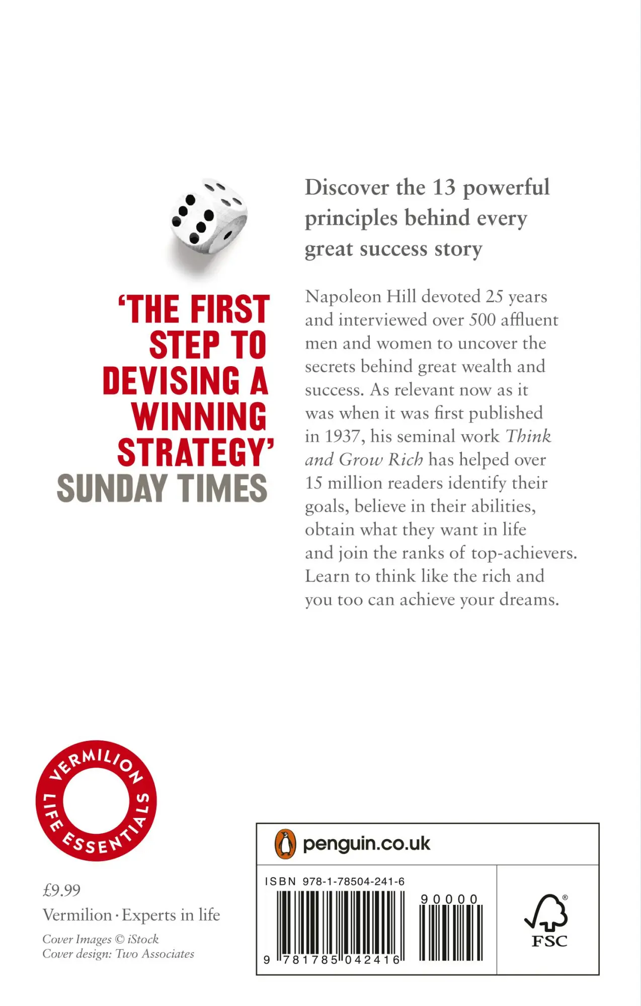 Rückseite: 9781785042416 | Think And Grow Rich | (Vermilion Life Essentials) | Napoleon Hill