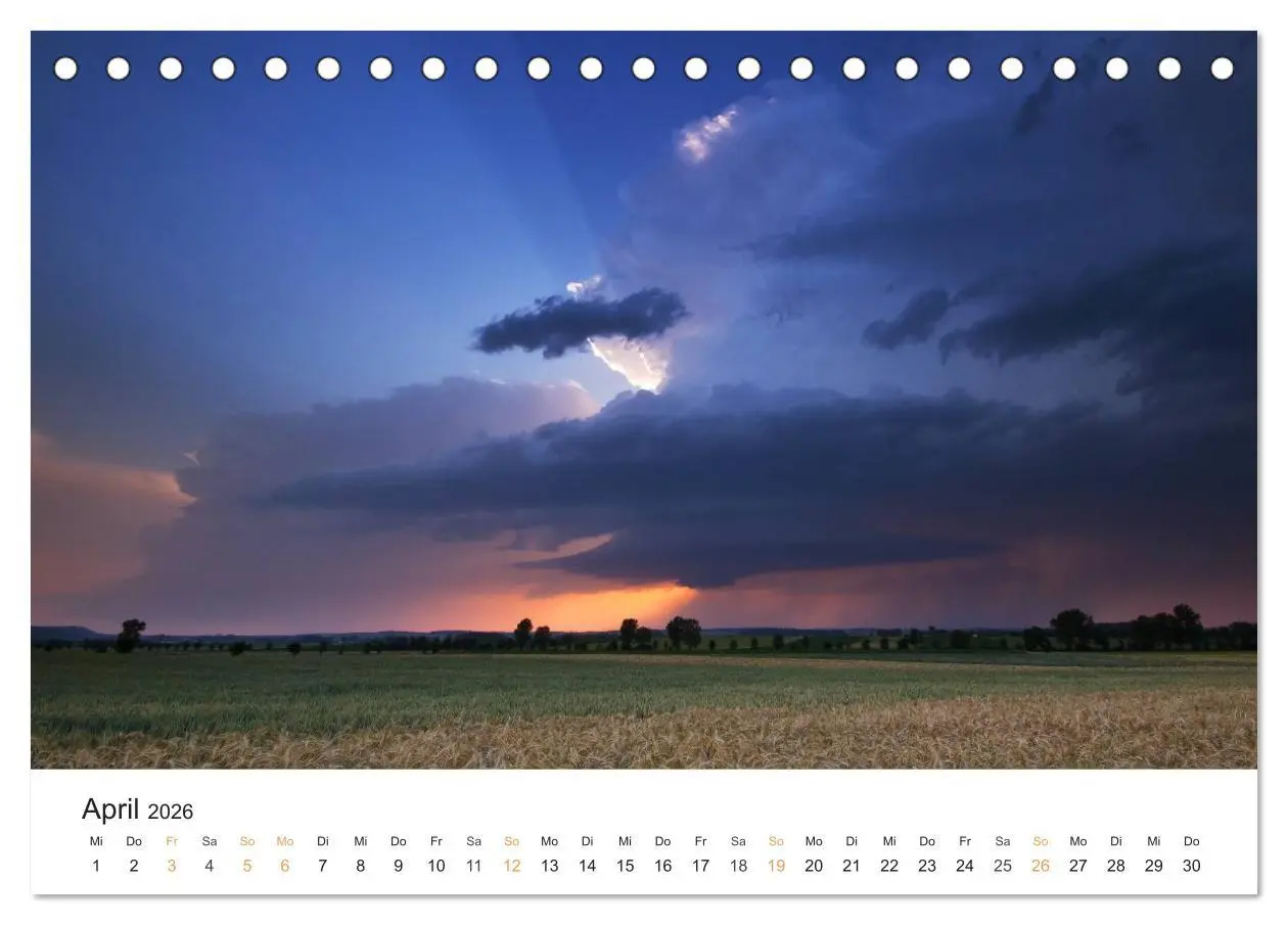 Bild: 9783516172416 | Faszination Gewitter (Tischkalender 2026 DIN A5 quer), CALVENDO...
