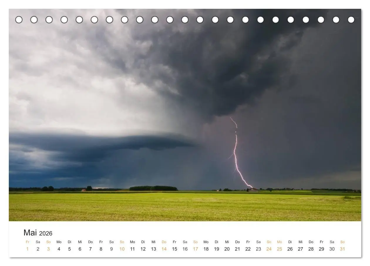 Bild: 9783516172416 | Faszination Gewitter (Tischkalender 2026 DIN A5 quer), CALVENDO...
