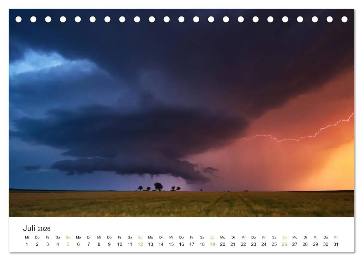 Bild: 9783516172416 | Faszination Gewitter (Tischkalender 2026 DIN A5 quer), CALVENDO...