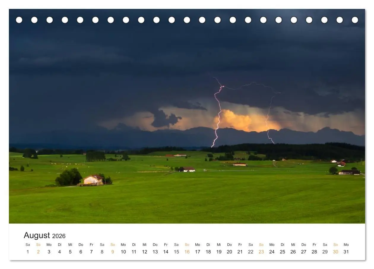 Bild: 9783516172416 | Faszination Gewitter (Tischkalender 2026 DIN A5 quer), CALVENDO...