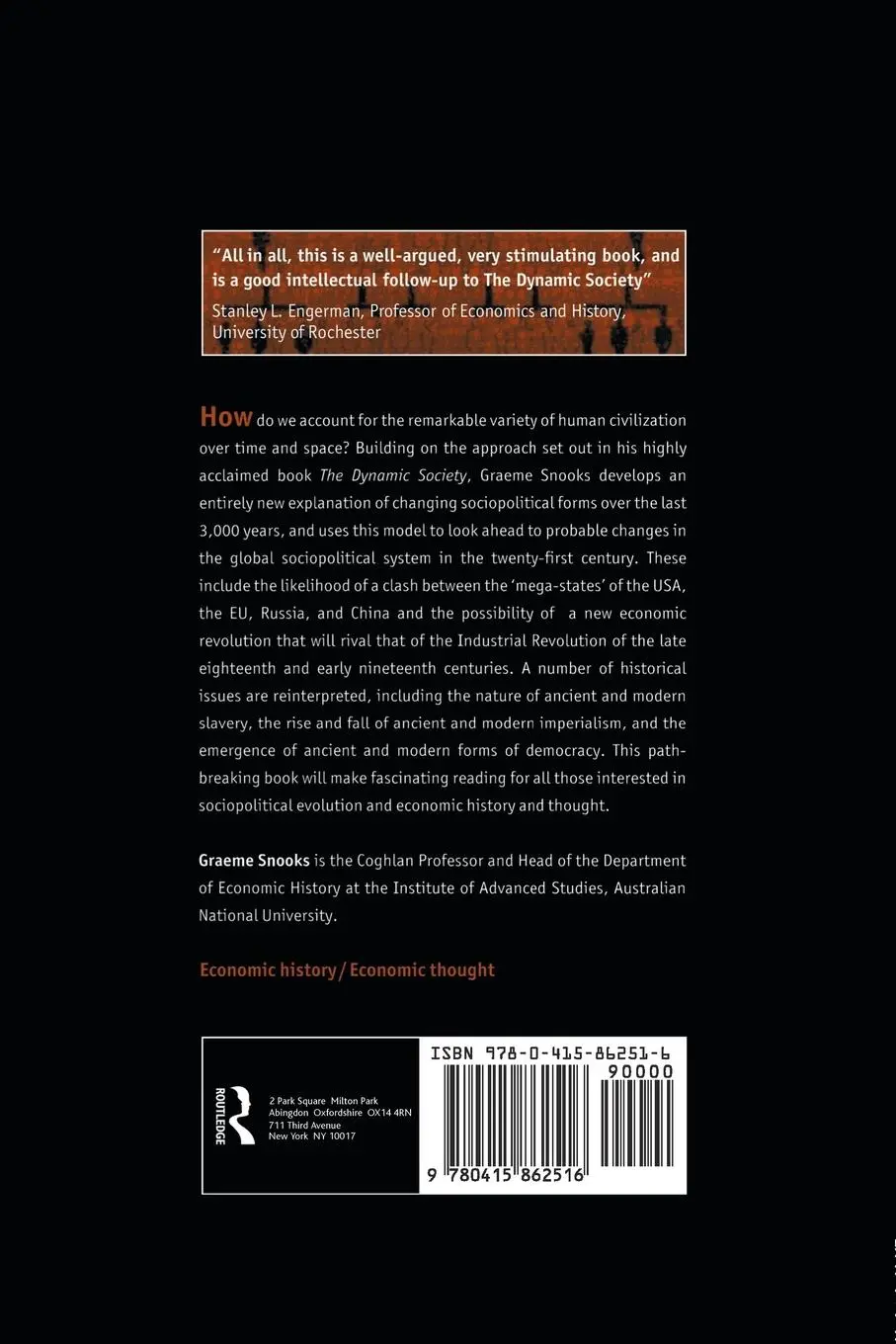 Rückseite: 9780415862516 | The Ephemeral Civilization | Exploding the Myth of Social Evolution