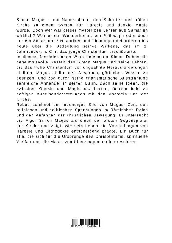 Rückseite: 9783384402516 | Simon Magus: Der erste Ketzer der Christenheit | Simon Rebus | Buch