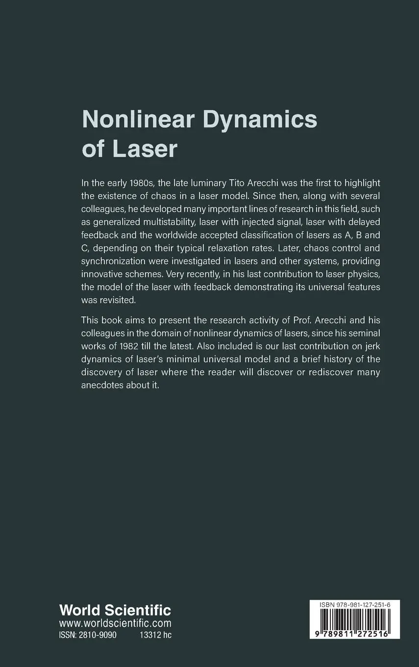 Rückseite: 9789811272516 | NONLINEAR DYNAMICS OF LASER | Jean-Marc Ginoux Riccardo Meucci | Buch