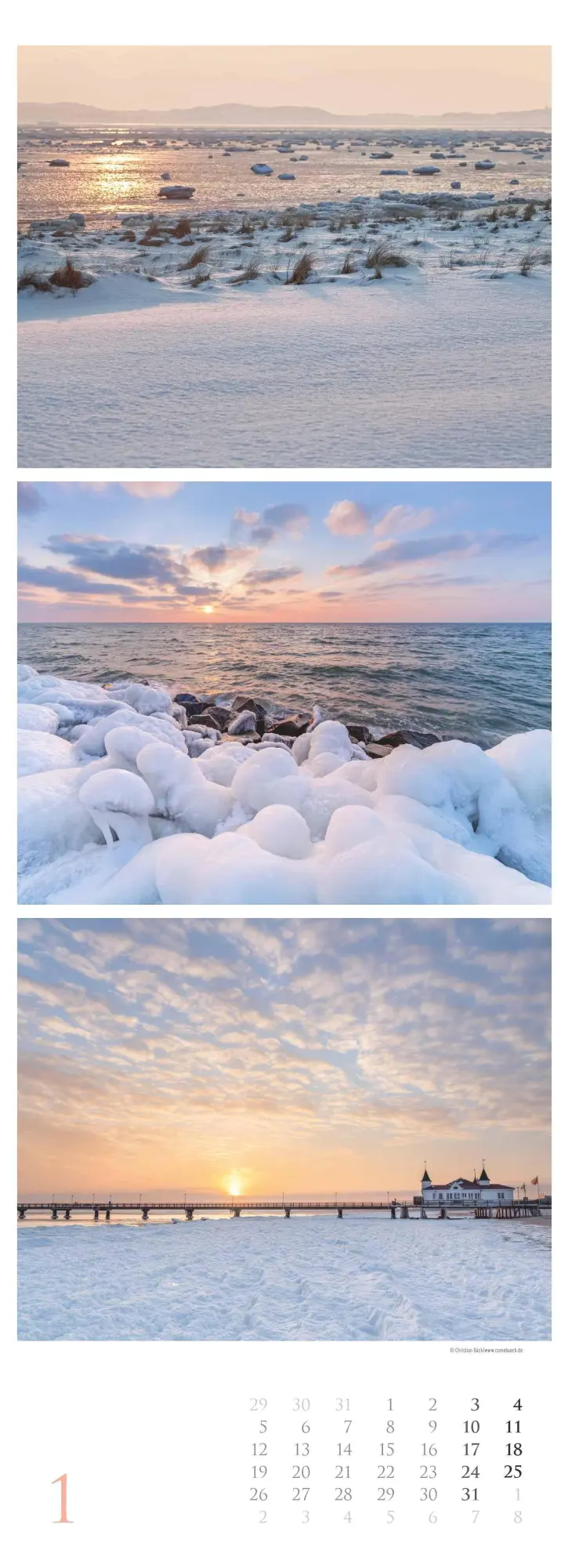 Bild: 4069095002616 | Strandgeflüster - Momente am Meer 2026 - Streifenkalender XXL 25x69...