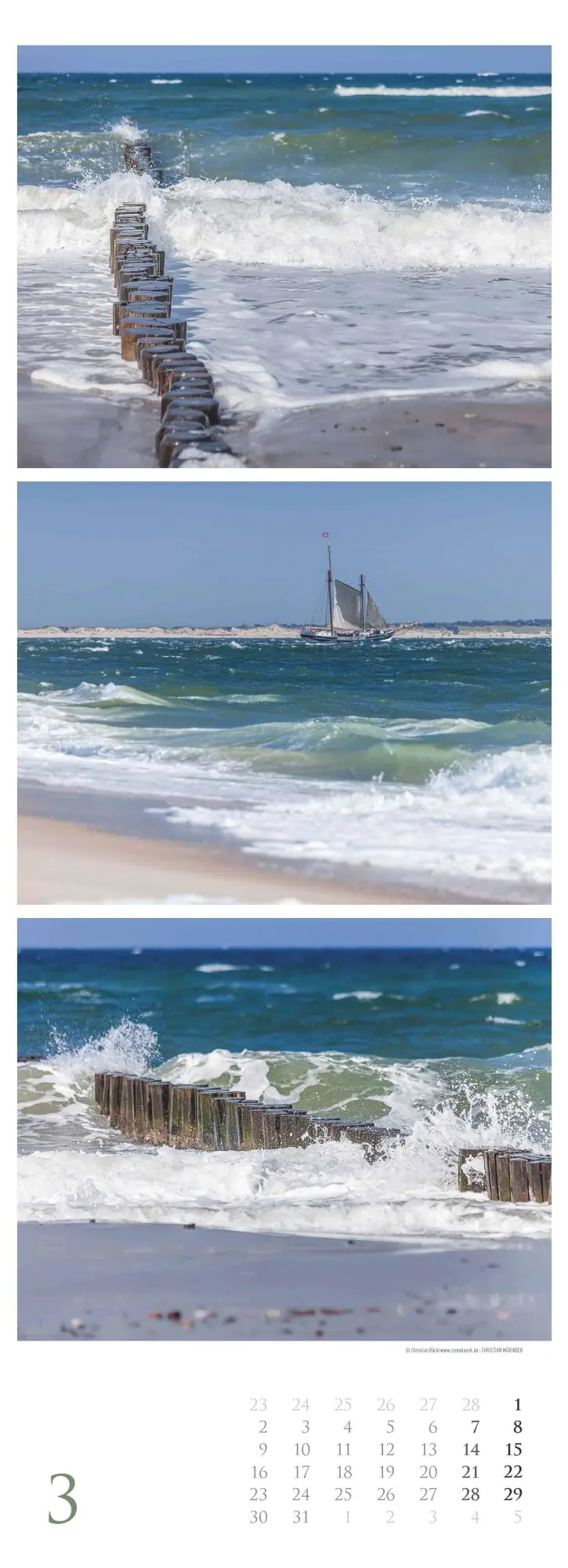 Bild: 4069095002616 | Strandgeflüster - Momente am Meer 2026 - Streifenkalender XXL 25x69...