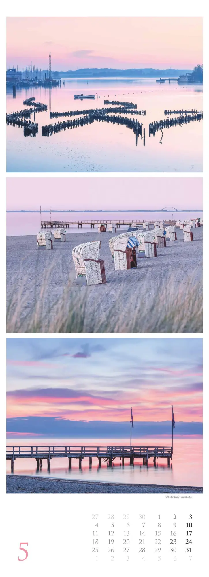 Bild: 4069095002616 | Strandgeflüster - Momente am Meer 2026 - Streifenkalender XXL 25x69...
