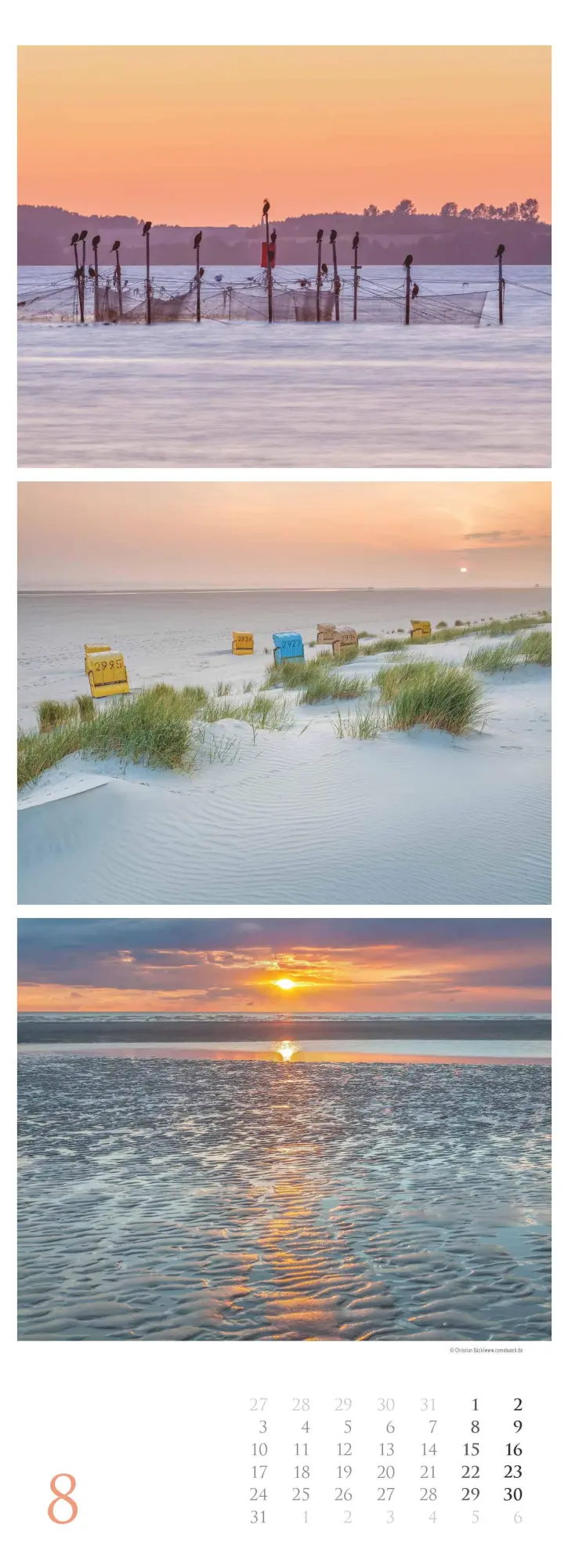 Bild: 4069095002616 | Strandgeflüster - Momente am Meer 2026 - Streifenkalender XXL 25x69...