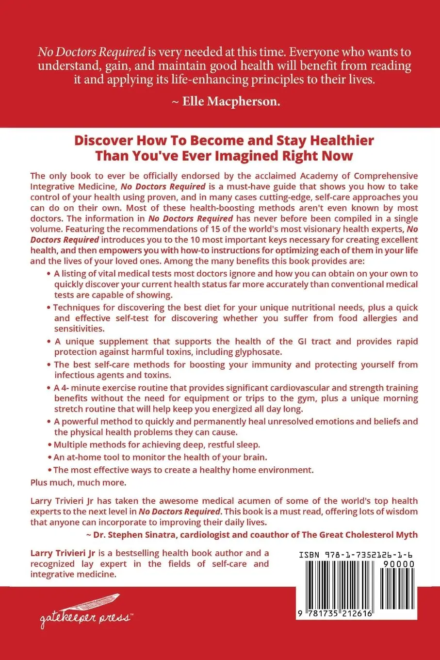 Rückseite: 9781735212616 | No Doctors Required | Larry Trivieri | Taschenbuch | Englisch | 2021