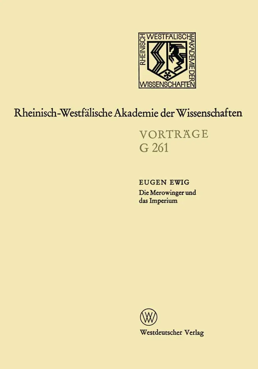 Cover: 9783531072616 | Die Merowinger und das Imperium | Eugen Ewig | Taschenbuch | 66 S.