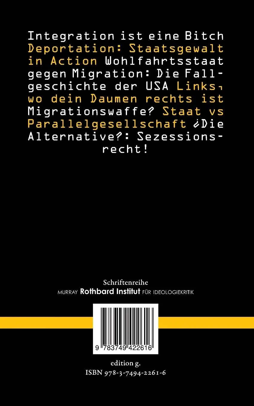 Rückseite: 9783749422616 | Migration, Integration, und Wohlfahrtsstaat | Stefan Blankertz | Buch
