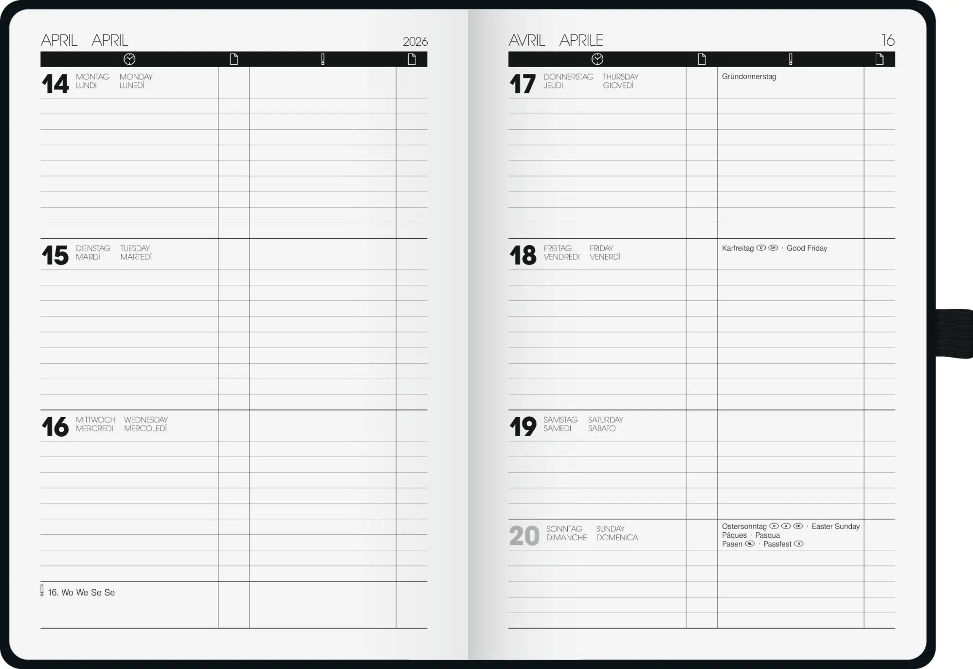 Bild: 4061947142716 | BRUNNEN 1072529906 Buchkalender Kompagnon TimeCenter Mod. 725 2026...