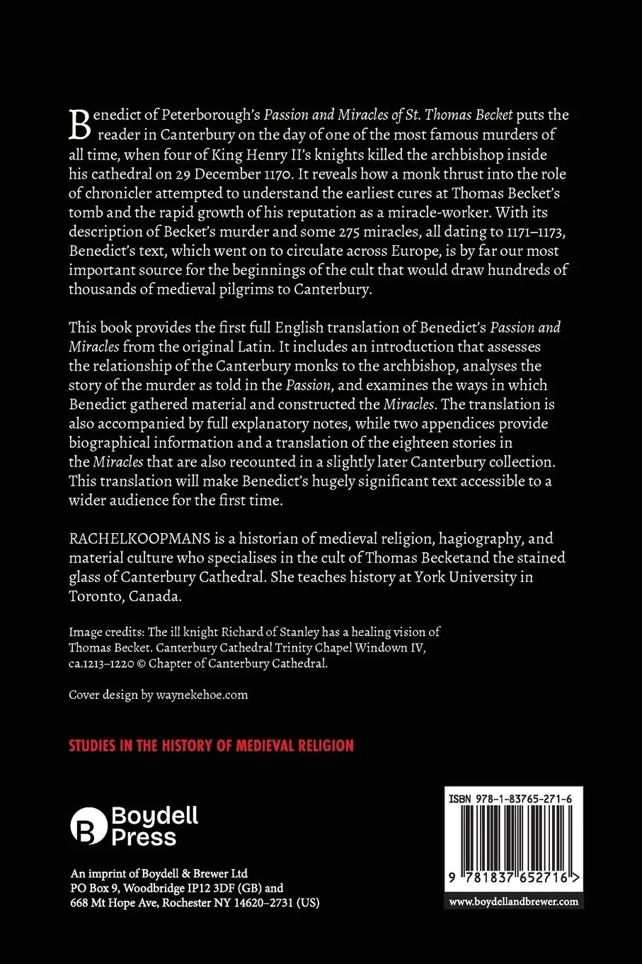 Rückseite: 9781837652716 | The Passion and Miracles of St. Thomas Becket by Benedict of...