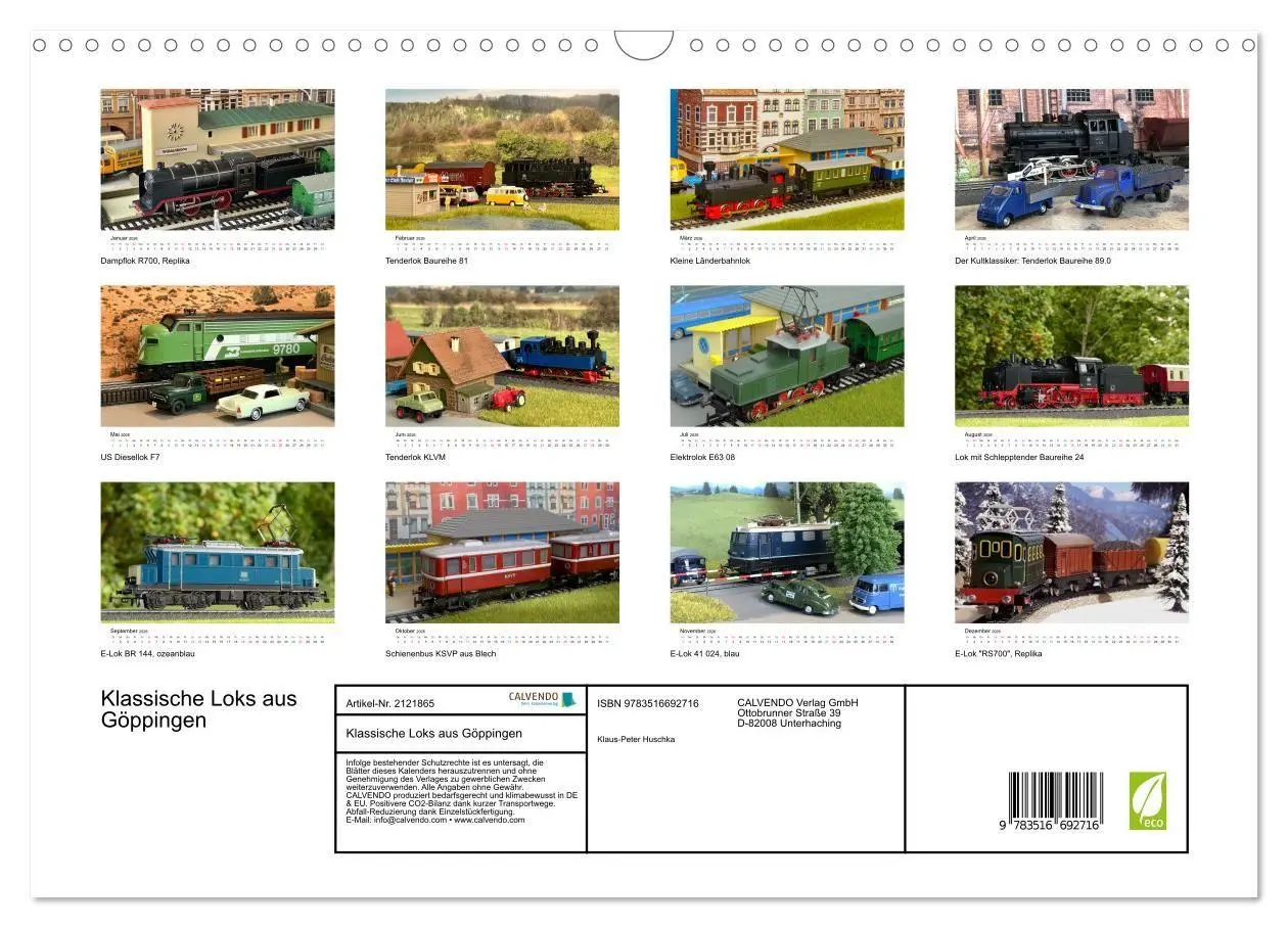 Bild: 9783516692716 | Klassische Loks aus Göppingen (Wandkalender 2026 DIN A3 quer),...