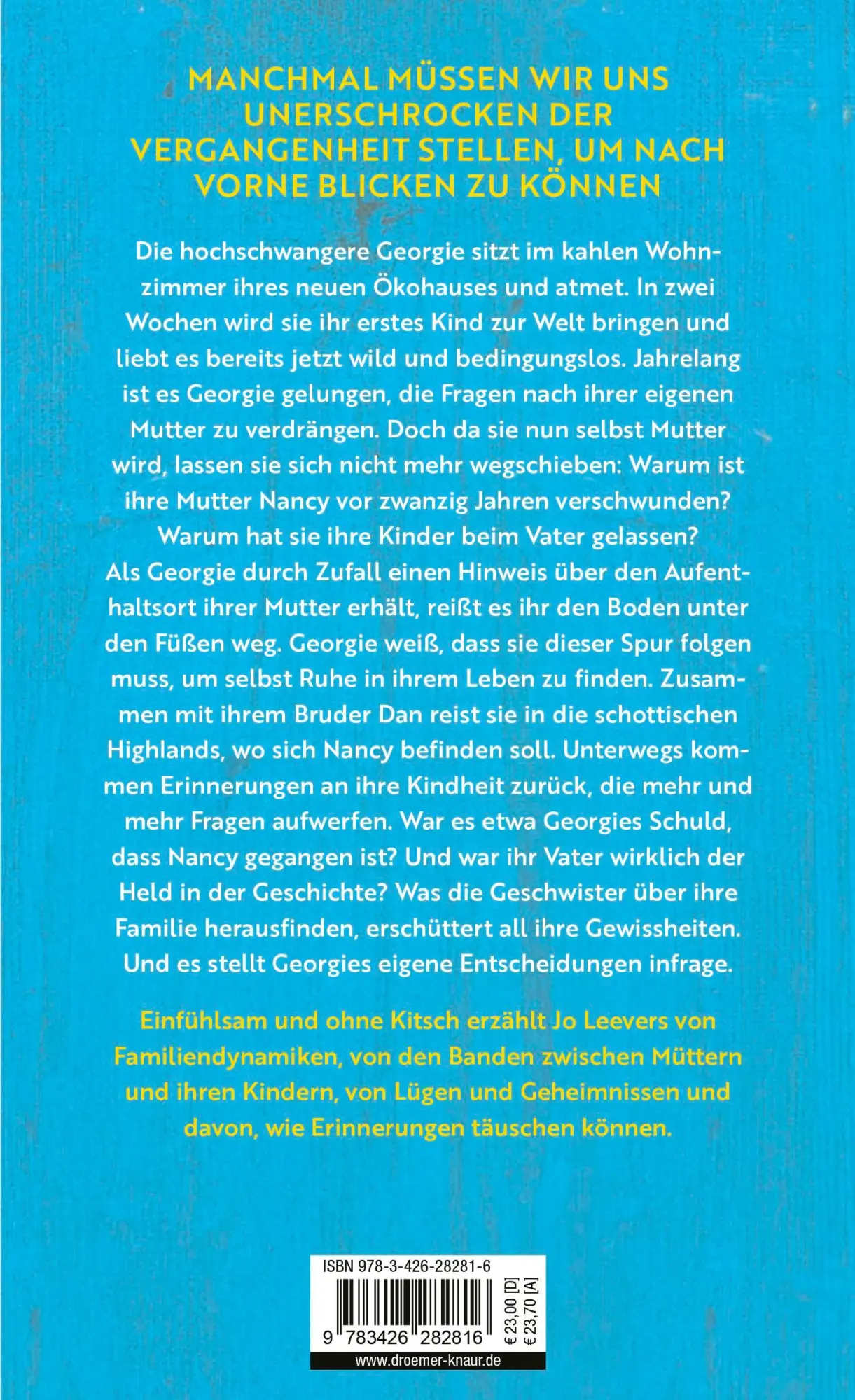 Rückseite: 9783426282816 | In den Augen meiner Mutter | Roman | Jo Leevers | Buch | 352 S. | 2024