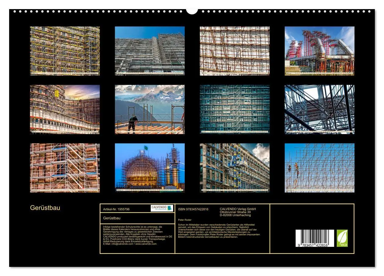 Bild: 9783457422816 | Gerüstbau (hochwertiger Premium Wandkalender 2026 DIN A2 quer),...