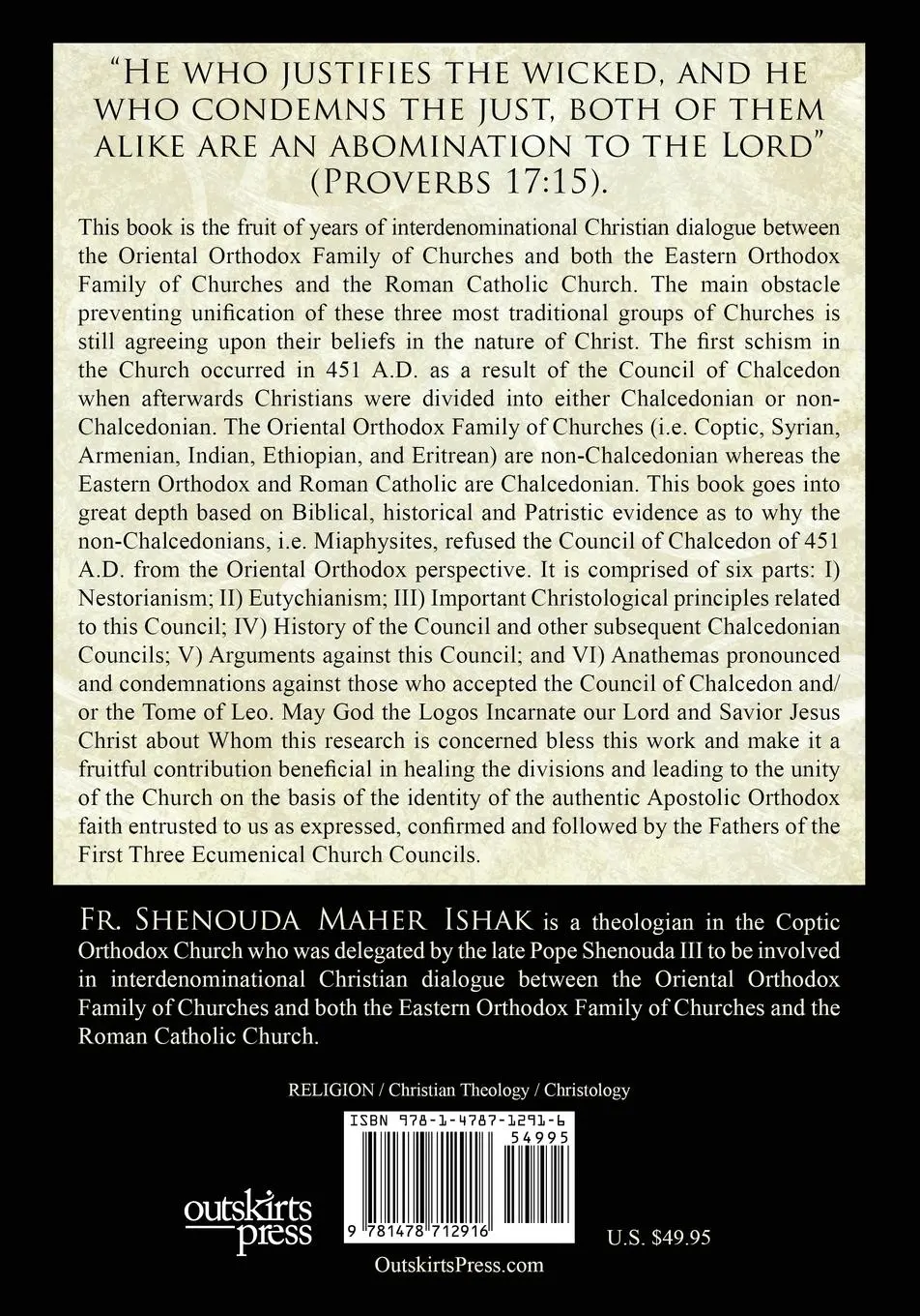 Rückseite: 9781478712916 | Christology and the Council of Chalcedon | Fr Shenouda M. Ishak | Buch