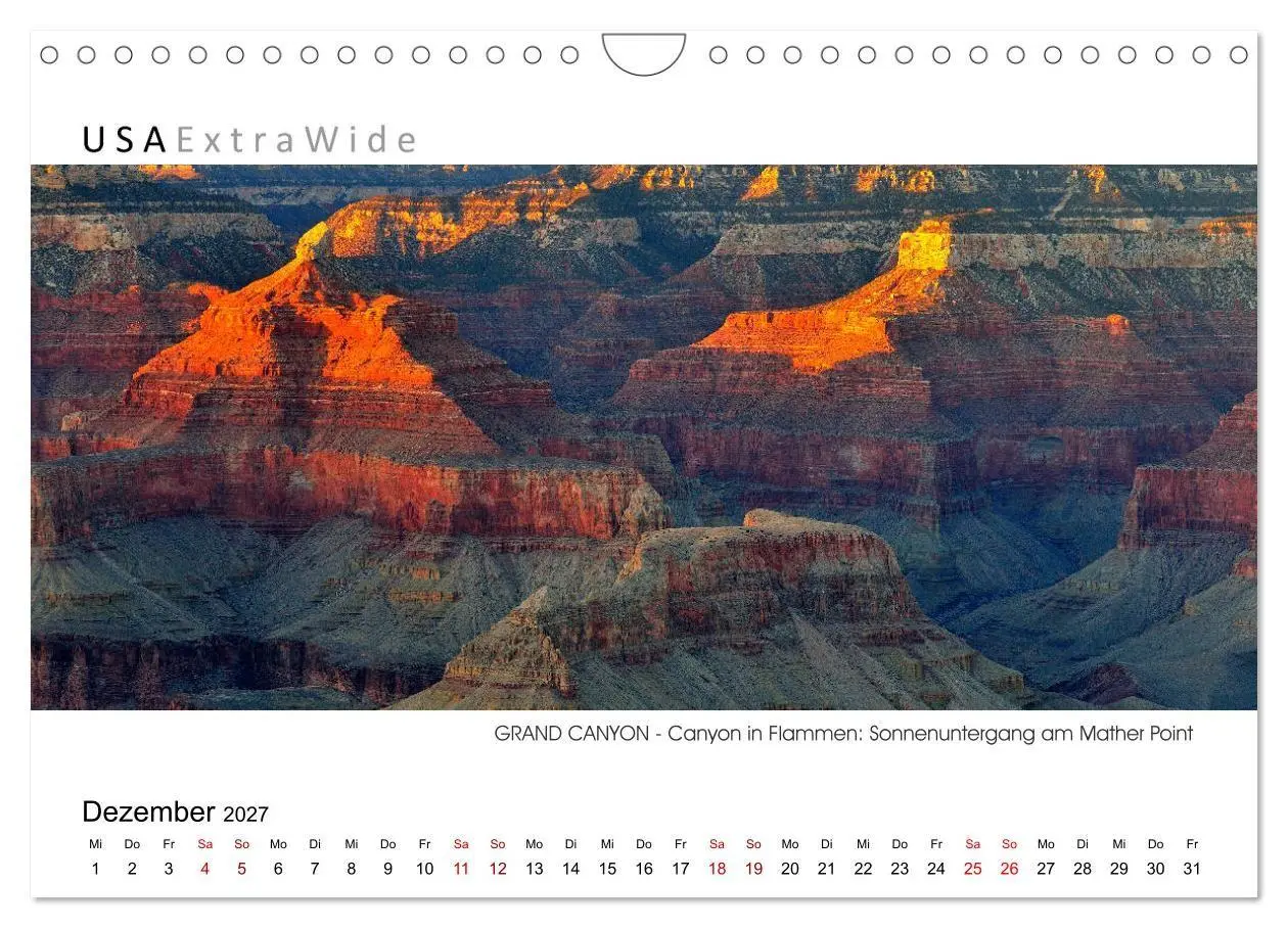 Bild: 9783516812916 | GRAND CANYON Panoramabilder (Wandkalender 2027 DIN A4 quer),...