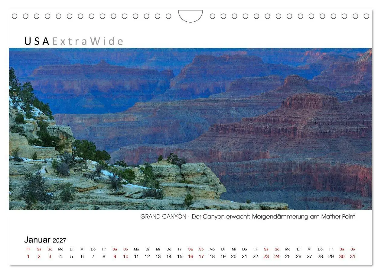 Bild: 9783516812916 | GRAND CANYON Panoramabilder (Wandkalender 2027 DIN A4 quer),...
