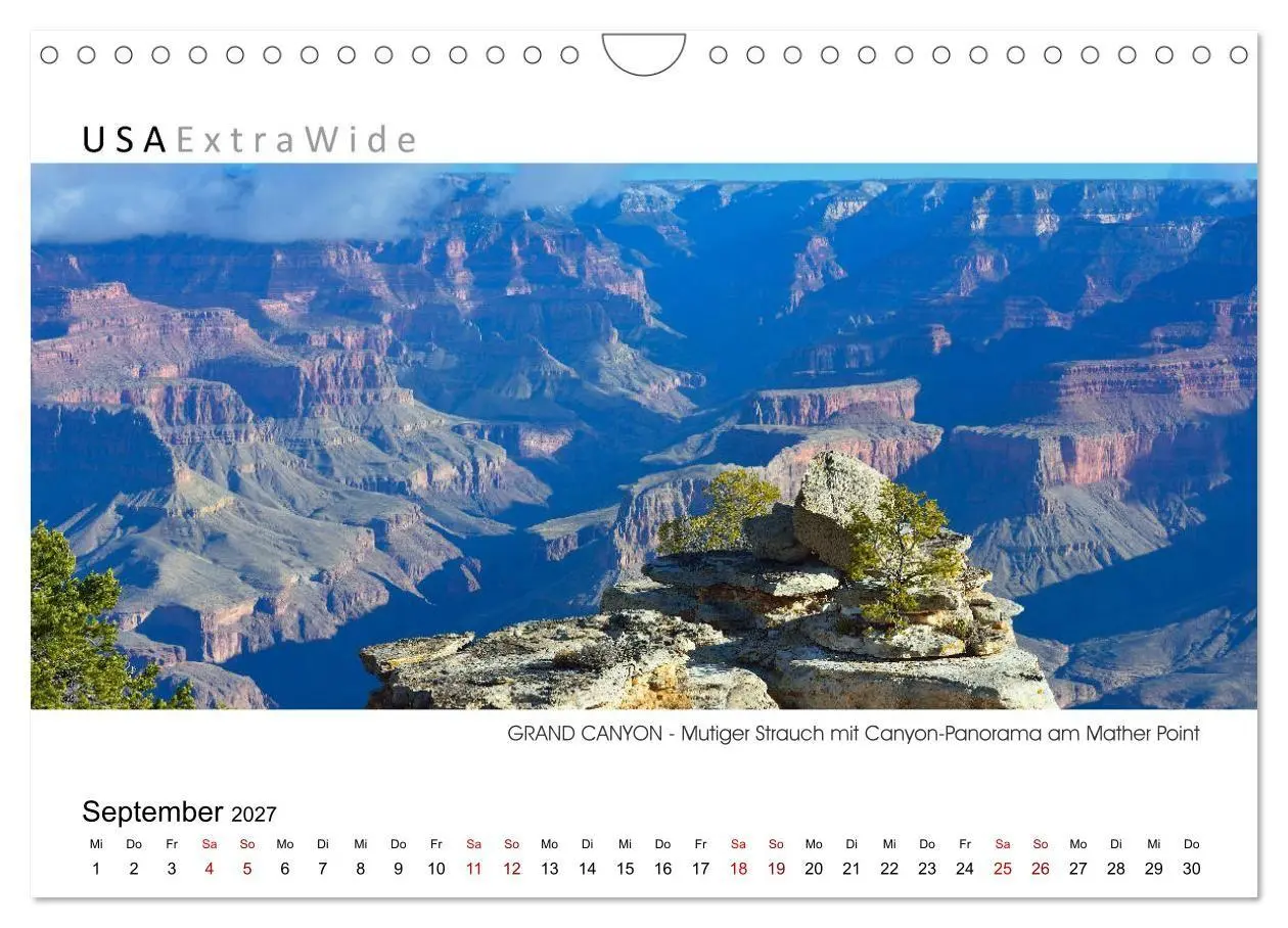 Bild: 9783516812916 | GRAND CANYON Panoramabilder (Wandkalender 2027 DIN A4 quer),...