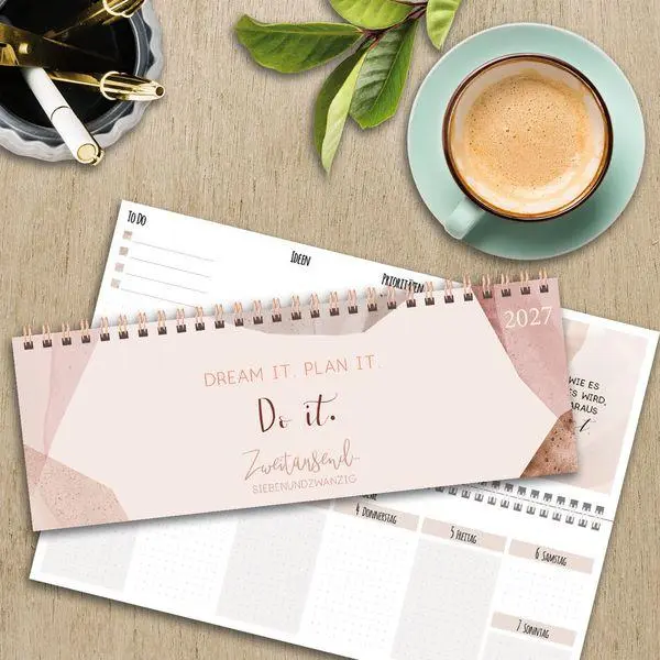 Bild: 9783819302916 | Tischkalender quer Plan it 2027 | Korsch Verlag | Kalender | 128 S.