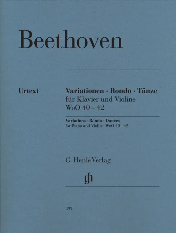 Cover: 9790201802916 | Variationen, Rondo, Tanze For Violin &amp; Piano | Ludwig van Beethoven