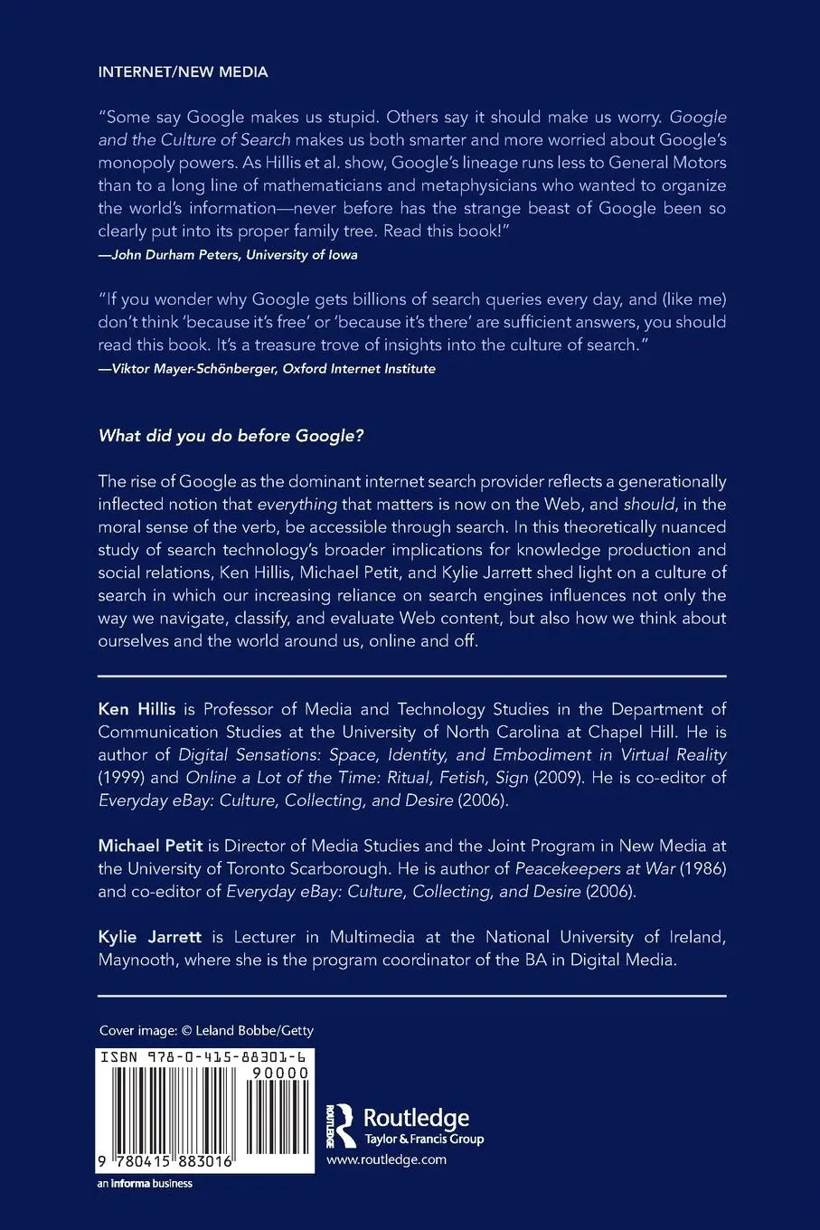 Rückseite: 9780415883016 | Google and the Culture of Search | Ken Hillis (u. a.) | Taschenbuch