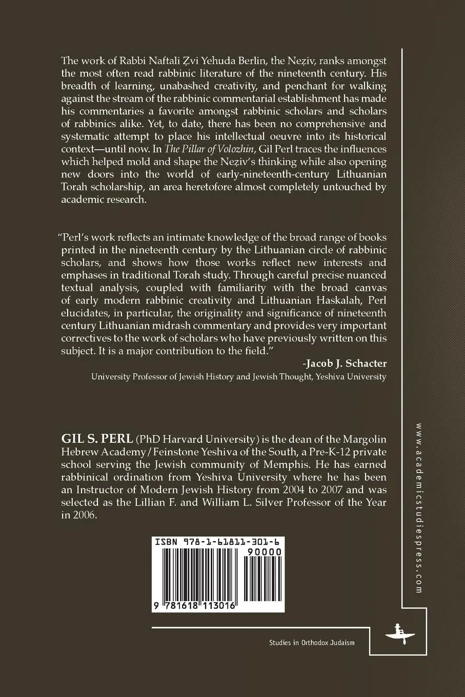 Rückseite: 9781618113016 | The Pillar of Volozhin | Gil Perl S. | Taschenbuch | Englisch | 2013