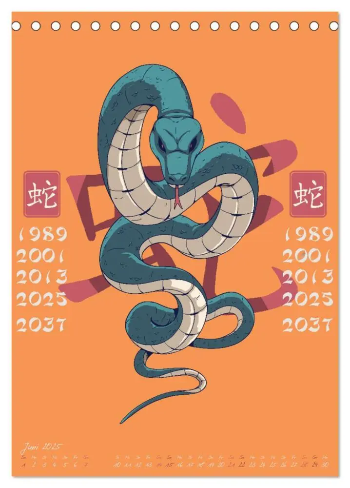 Bild: 9783435903016 | Chinesische Tierkreiszeichen (Tischkalender 2025 DIN A5 hoch),...