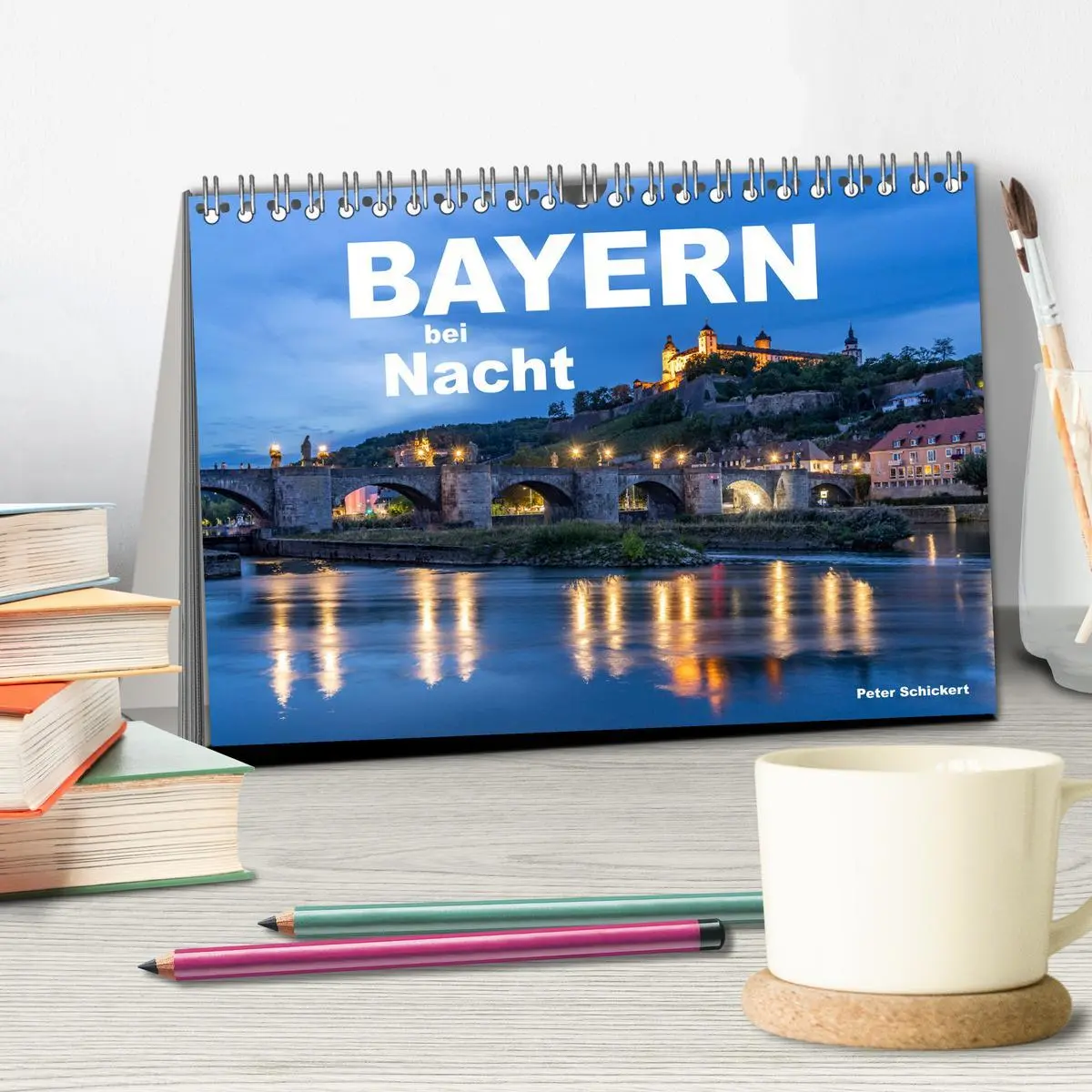 Bild: 9783457783016 | Bayern bei Nacht (Tischkalender 2026 DIN A5 quer), CALVENDO...