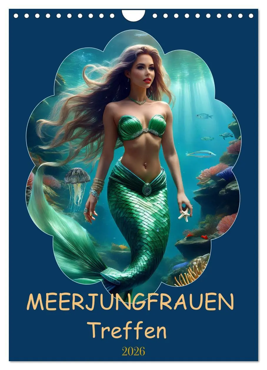 Cover: 9783516253016 | MEERJUNGFRAUEN Treffen (Wandkalender 2026 DIN A4 hoch), CALVENDO...