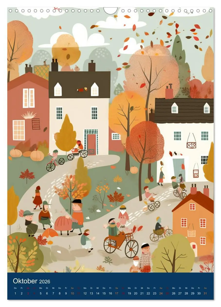 Bild: 9783516323016 | Ein lustiges Kinderdorf (Wandkalender 2026 DIN A3 hoch), CALVENDO...