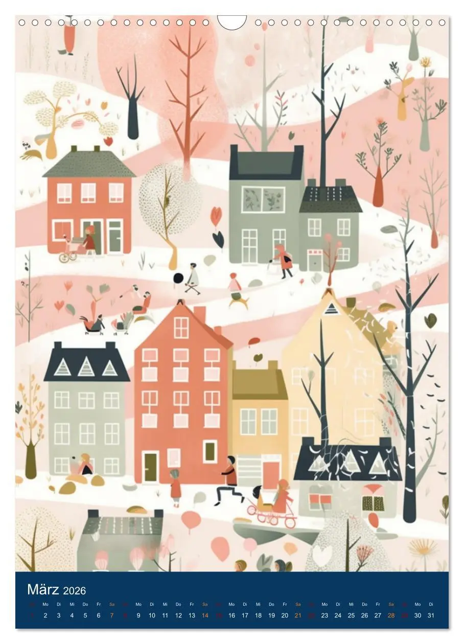 Bild: 9783516323016 | Ein lustiges Kinderdorf (Wandkalender 2026 DIN A3 hoch), CALVENDO...