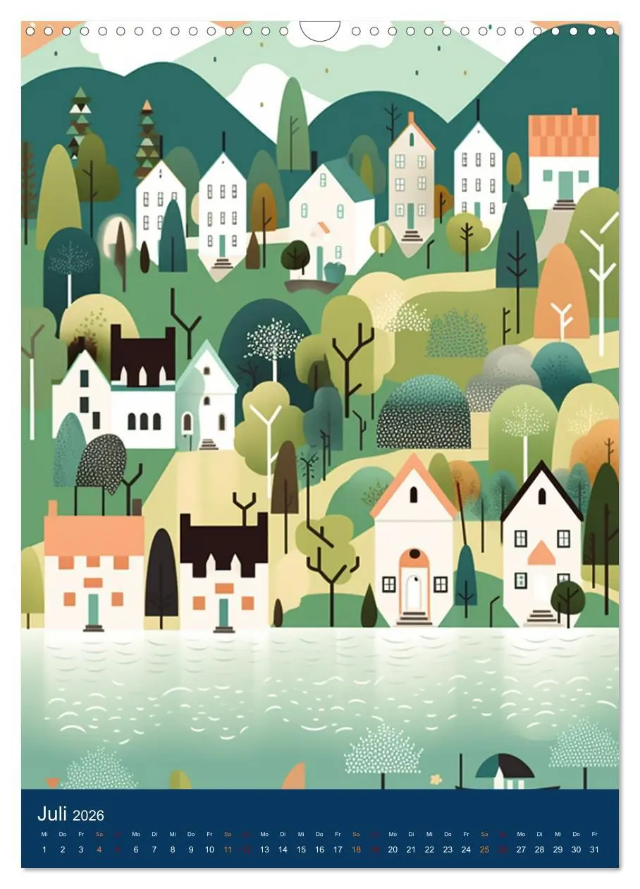 Bild: 9783516323016 | Ein lustiges Kinderdorf (Wandkalender 2026 DIN A3 hoch), CALVENDO...