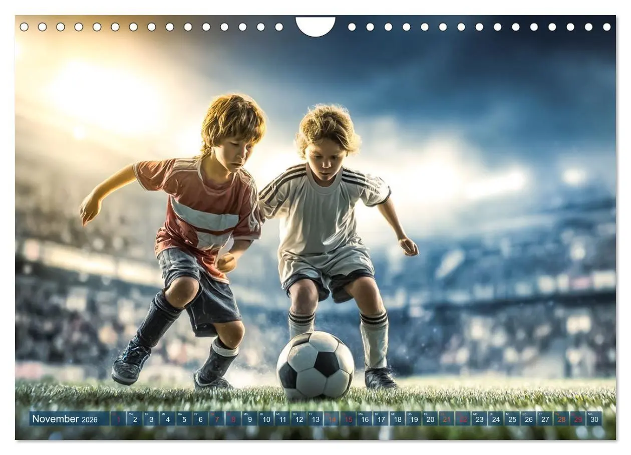 Bild: 9783516703016 | Fussball - Kids in Action (Wandkalender 2026 DIN A4 quer), CALVENDO...