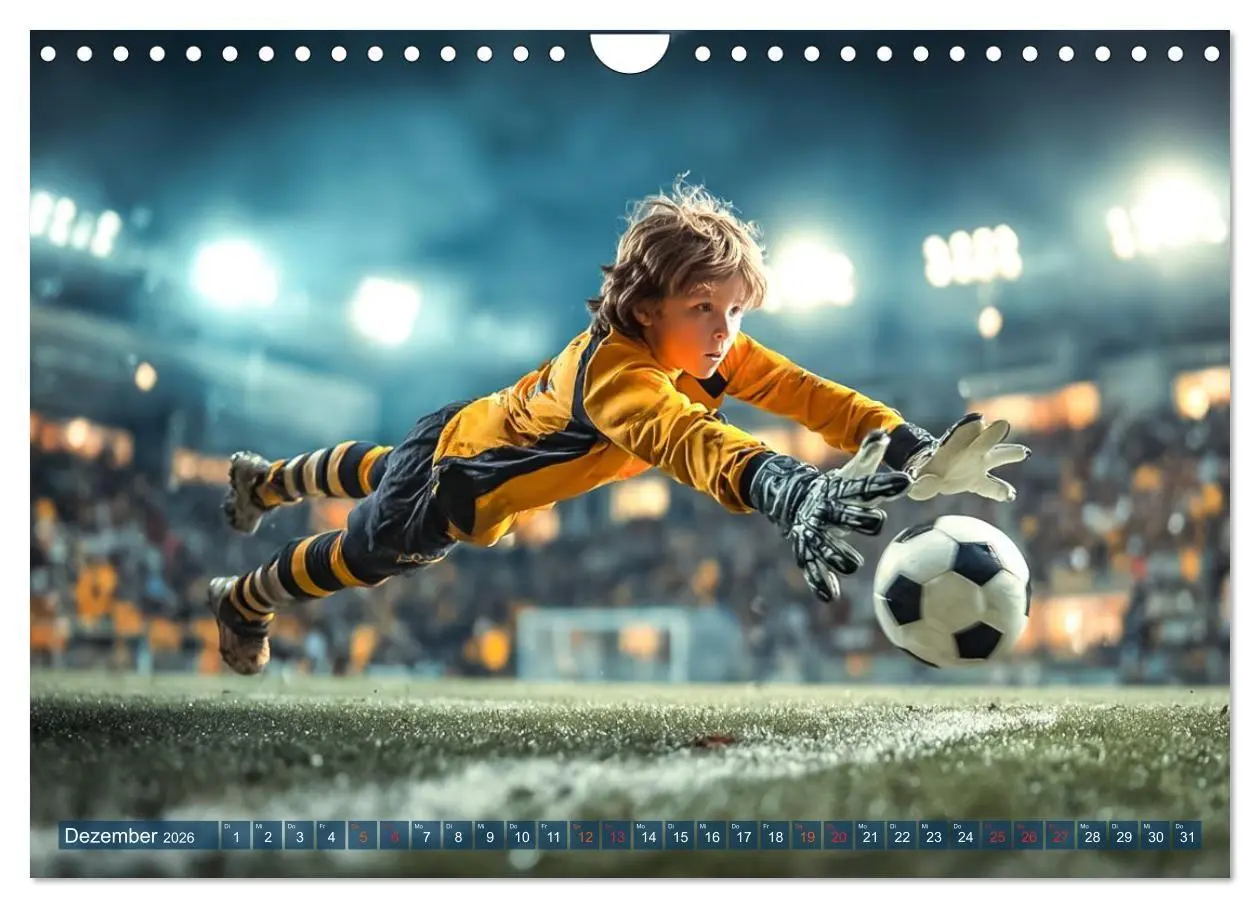 Bild: 9783516703016 | Fussball - Kids in Action (Wandkalender 2026 DIN A4 quer), CALVENDO...