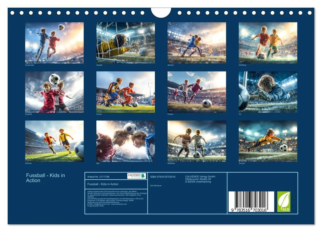 Bild: 9783516703016 | Fussball - Kids in Action (Wandkalender 2026 DIN A4 quer), CALVENDO...