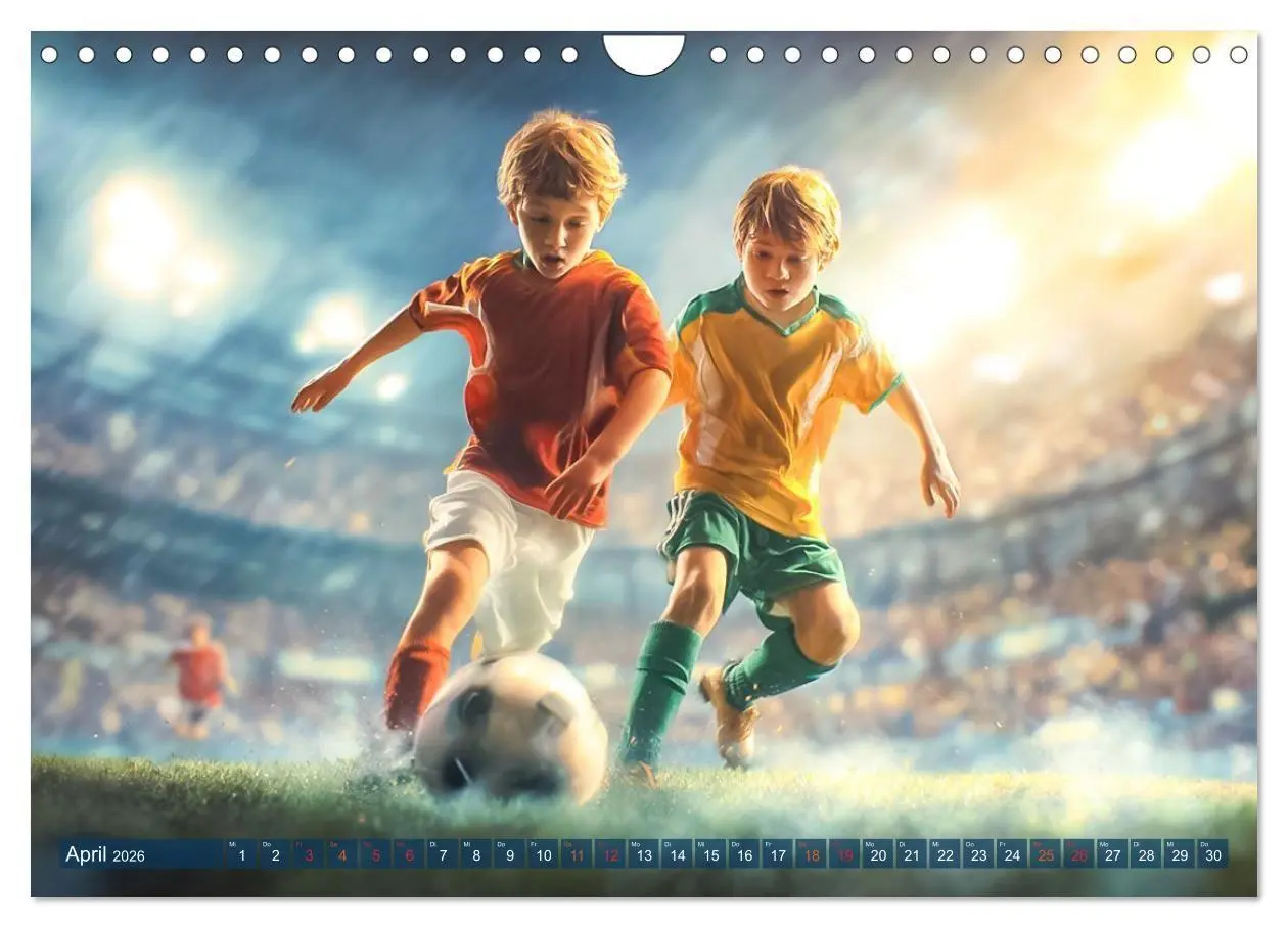 Bild: 9783516703016 | Fussball - Kids in Action (Wandkalender 2026 DIN A4 quer), CALVENDO...