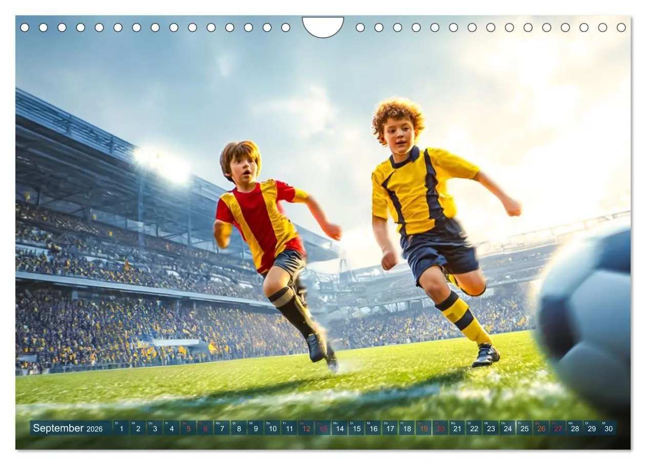 Bild: 9783516703016 | Fussball - Kids in Action (Wandkalender 2026 DIN A4 quer), CALVENDO...
